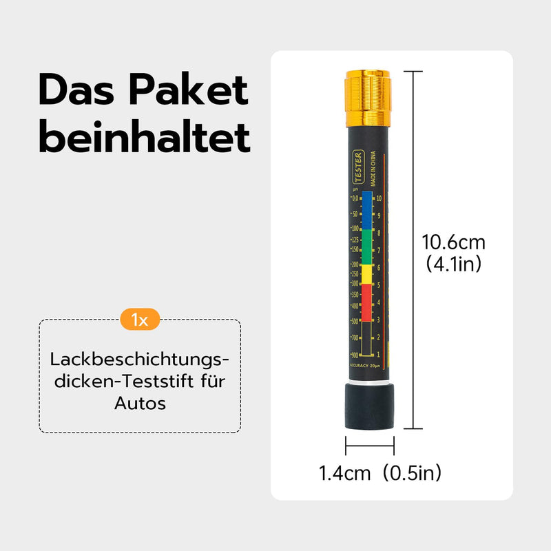 Car Paint Gauge, Magnetic Paint Thickness Gauge, Paint Depth Gauge, Paint Tester for Bodywork, Coating Thickness Gauge ±20µm Accuracy, Battery-Free, Paint Tester for Car Used Car Control