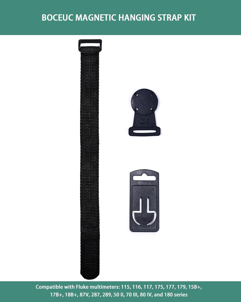 [Australia - AusPower] - Magnetic Hanging Strap for Fluke Multimeter 115, 116, 117, 175, 177, 179, 15B+, 17B+, 18B+, 87V, 287, 289 