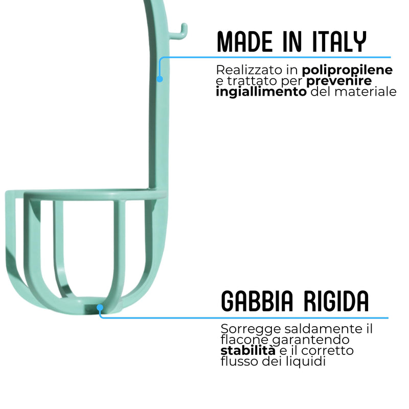 MEDICALAB Infusion Container, Rigid Cage Made of Impact Resistant Polypropylene, Universal Compatibility with Glass Bottles, Medication or Infusion Therapy, Infusion Container for Poles, Marine | fester Käfig aus schlagfestem Polypropylen, universelle ...