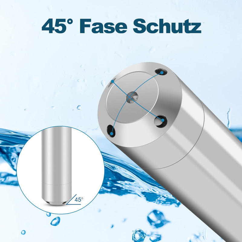 4-20mA Level Sensor, Flexible 316 Stainless Steel Water Level Sensor | Signal output, 6 m waterproof cable with measuring range 0-5 m, DC 24 V level indicator for water level and liquid