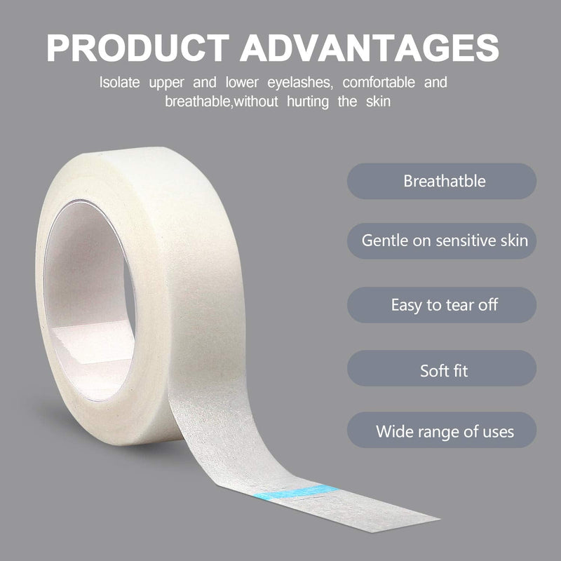 [Australia - AusPower] - fenshine 10 Rolls Micropore Medical Tape for Eyelash Extension, Adhesive Fabric Tape For for Eyelash Extension Supply 0.5 inch x 10 Yards (10Rolls withe) 