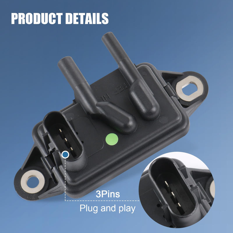 [Australia - AusPower] - EGR Pressure Feedback Sensor DPFE15 + EGR vacuum solenoid valve vs63 Replacement for Ford F-150 E-150,E-250,Explorer,Ranger,Escape,Mustang,Lincoln Town Car,Mercury Cougar,F77Z9J460AB, F77Z9J460AB 