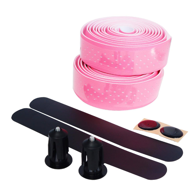 Road Bike Handlebar Tape 3mm Thick Comfortable Silicone EVA Breathable Classic Road Racing Bicycle Handle Bar Tape (Pink) pink