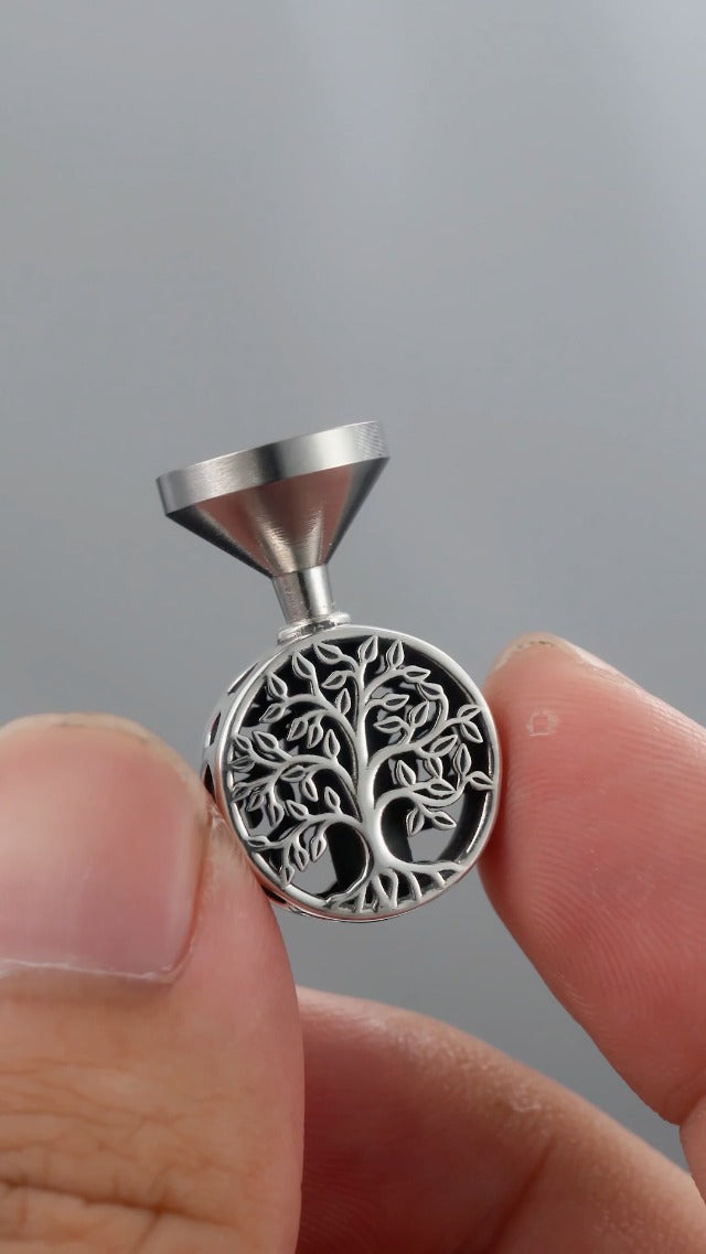 Tree of Life Urn Necklaces for Ashes Sterling Silver Tree of Life Cremation Jewelry for Ashes for Women Tree of Life Urn Necklaces