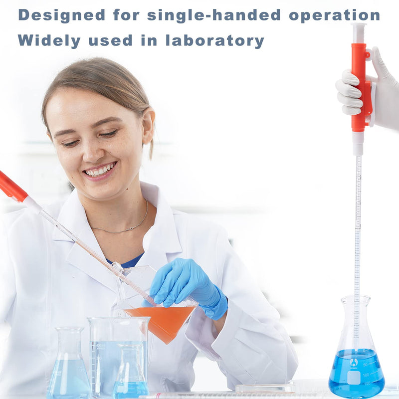 [Australia - AusPower] - ONiLAB Pipette Pumps,Scientific Pipette Pump 25ml, Red, for Disposable Plastic and Glass Pipettes… 
