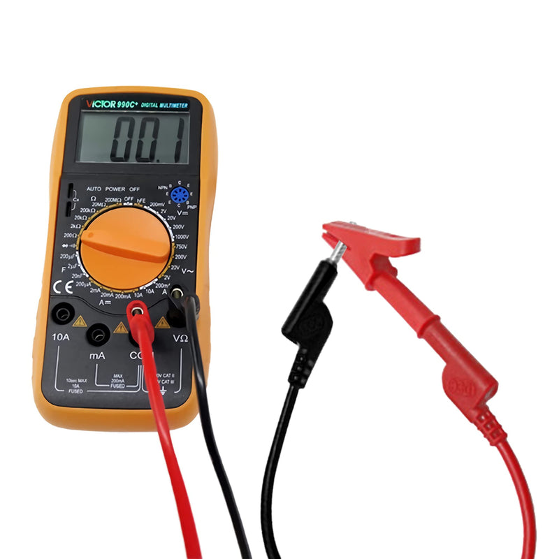 [Australia - AusPower] - 6pcs Stackable Banana to Banana Plug Test Cable Lead Set with 4mm Socket Banana Jack Copper Alligator Clips （4 Clips） 2 Test Wires Included, for Multimeter Leads, Electrical Test Leads 1000V Max 19A 