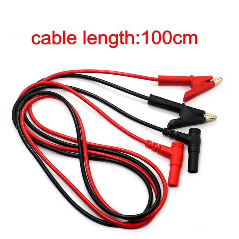 [Australia - AusPower] - JZK 2 Pack 1M 1000V 10A Alligator Clips Electrical Test Leads Multimeter Test Leads 4mm Banana Plug to Alligator Clip Cable Black and Red 