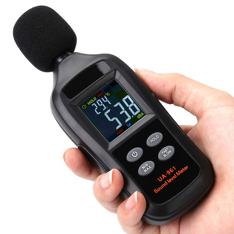 [Australia - AusPower] - Oumefar Sound Meter Digital LCD Screen Decibel Meter Detector Handheld with Measuring Level Range 35dB to 135dB Portable Sound Level Meter for Frequency Analyzer 