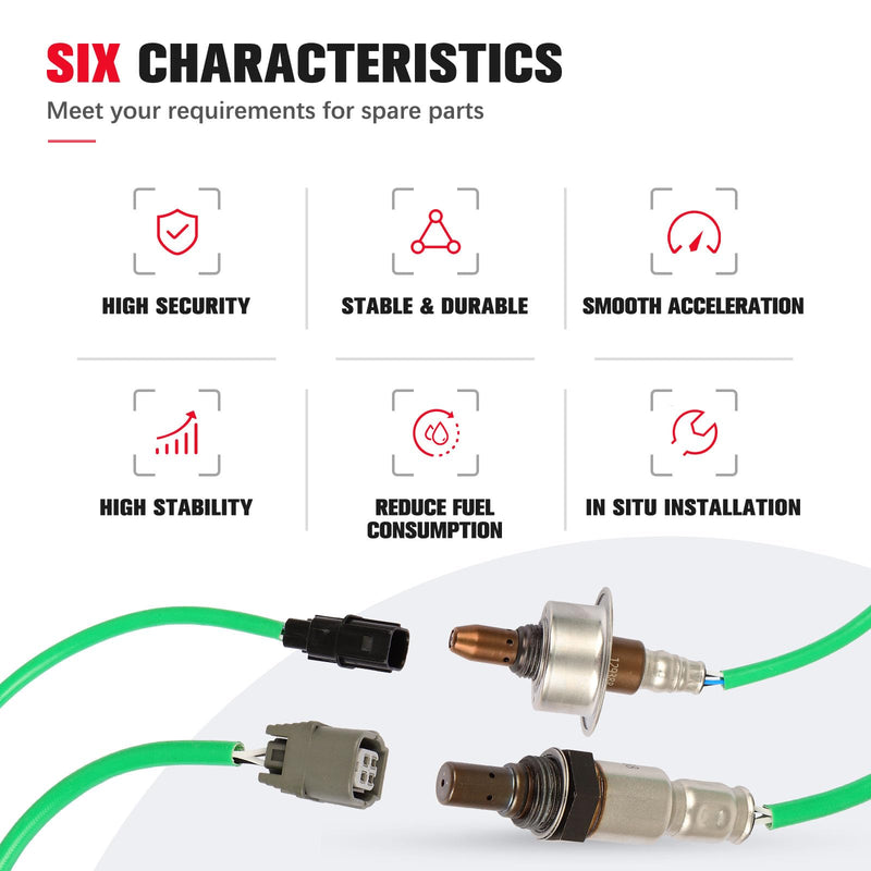[Australia - AusPower] - O2 Oxygen Sensor Upstream Downstream Compatible for Honda CR-V 2007 2008 2009 2010 2011 234-9091 234-4462 2PCS 