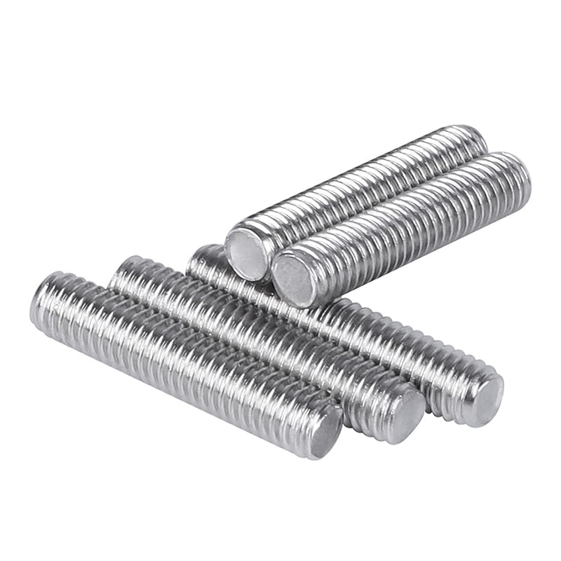 [Australia - AusPower] - Pack of 20 ]M6 x 50 mm Length 304 Stainless Steel Fully Threaded Rod Bar Studs Silver Tone 