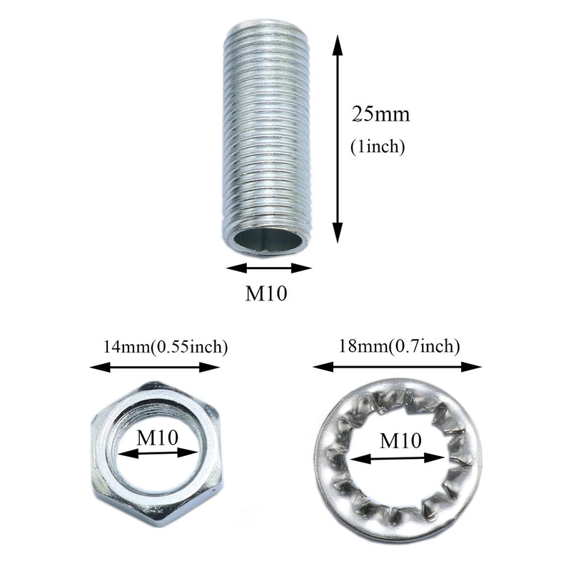 [Australia - AusPower] - Light Fixture Hooks Ring Nut Lifting Ring Nut Eye Nuts Lamp Nut M10 Thread Black Bronze Ring Hanging Light Ring Fixture 4 Sets 