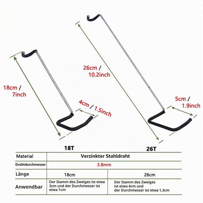 Fruit Tree Branch Separators 20 Pieces 7 Inch Branch Puller, New Fruit Branch Spreader Plastic Hose with Wrapped Iron Wire, Will Not Damage Branches, Branch Opening Angle Pull Branch Bending 18T