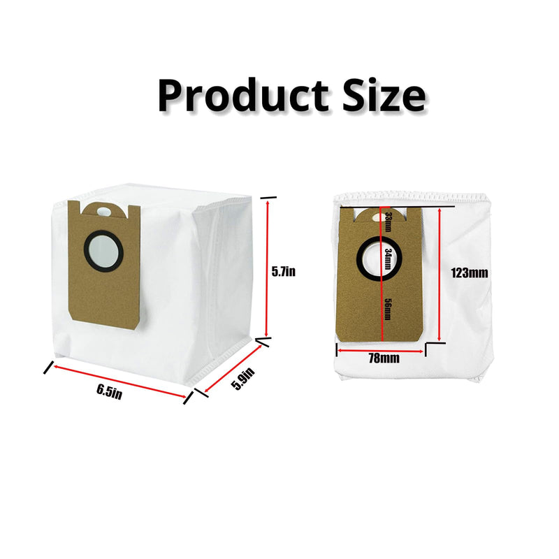 [Australia - AusPower] - 10 Pack Dust Bags fit for Laresar L6 Pro/ L6 Nex,Honiture Q6 Pro, AIRROBO T10+,Neabot NOMO N2,iHome AutoVac Nova S1 Pro Robot Vacuum iHRVS1PRO-3BLK Replacement Accessories Parts 