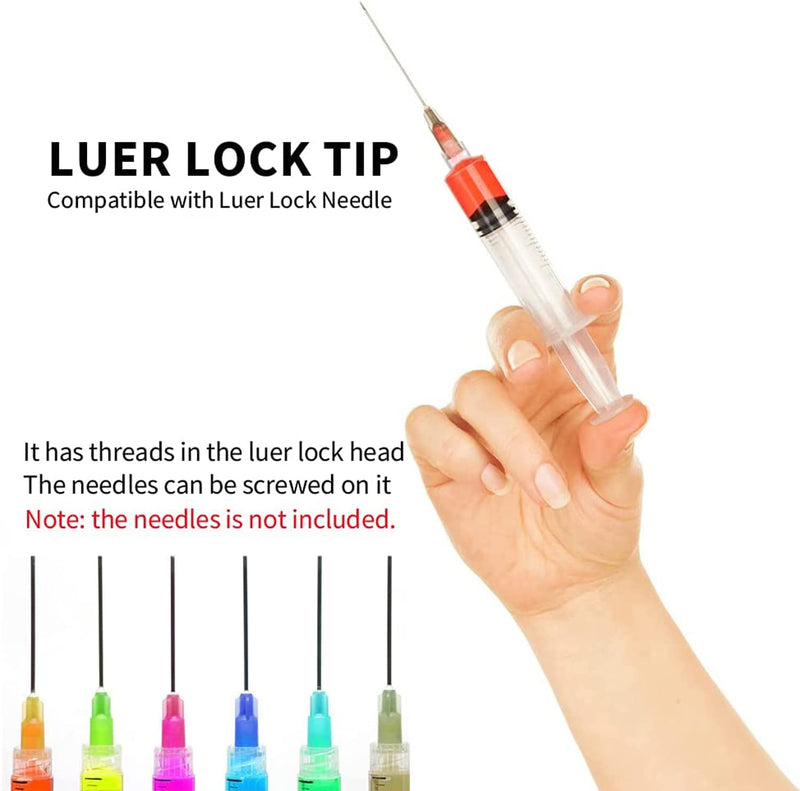 [Australia - AusPower] - Pack of 20 10 ml Luer Lock Syringe, Individually Sterile Sealed 10 ml Plastic Luer Lock Syringe without Needle, for Scientific Laboratories, Epoxy Resin, Crafts, Feeding Pets (10 ml) 10ml 