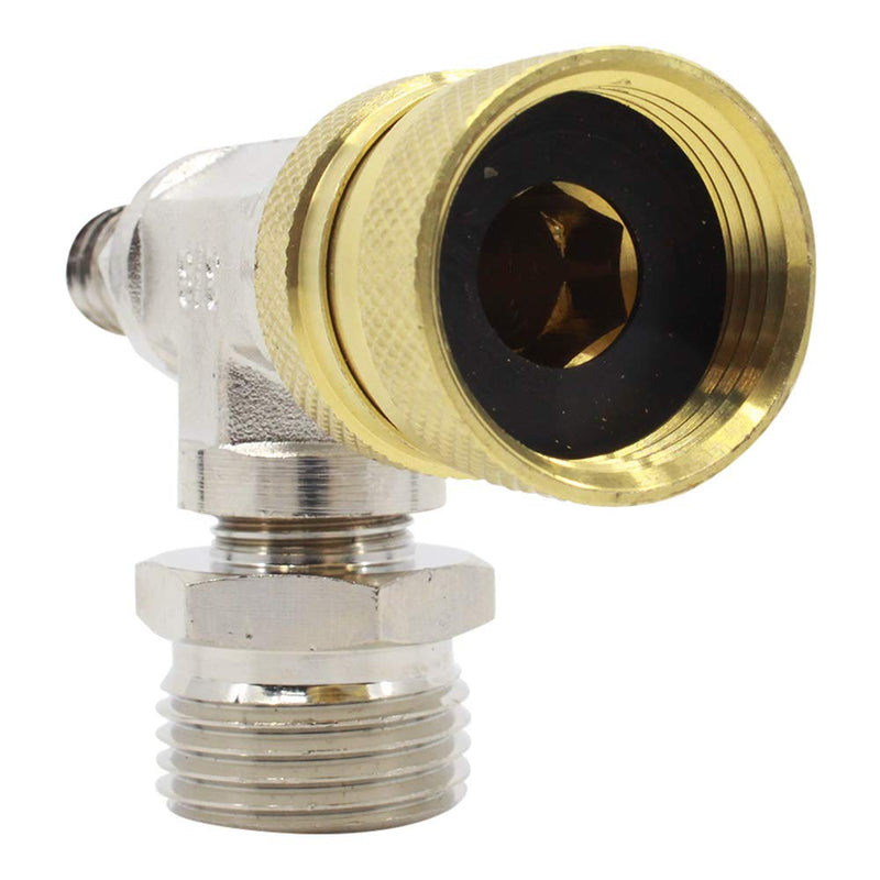 [Australia - AusPower] - Brass Faucet Adapter – Bleeder T, Garden Hose Threads, Water Flow Tee for Blend Centers, Mop Buckets & Spray Bottles, Portable Water Supply 