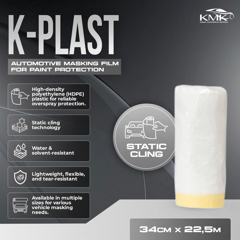 KMK 9202/34 K-PLAST - 34cm x 22,5m Premium Protective Plastic Film for Automotive and Industrial Use 34cm x 22.5m