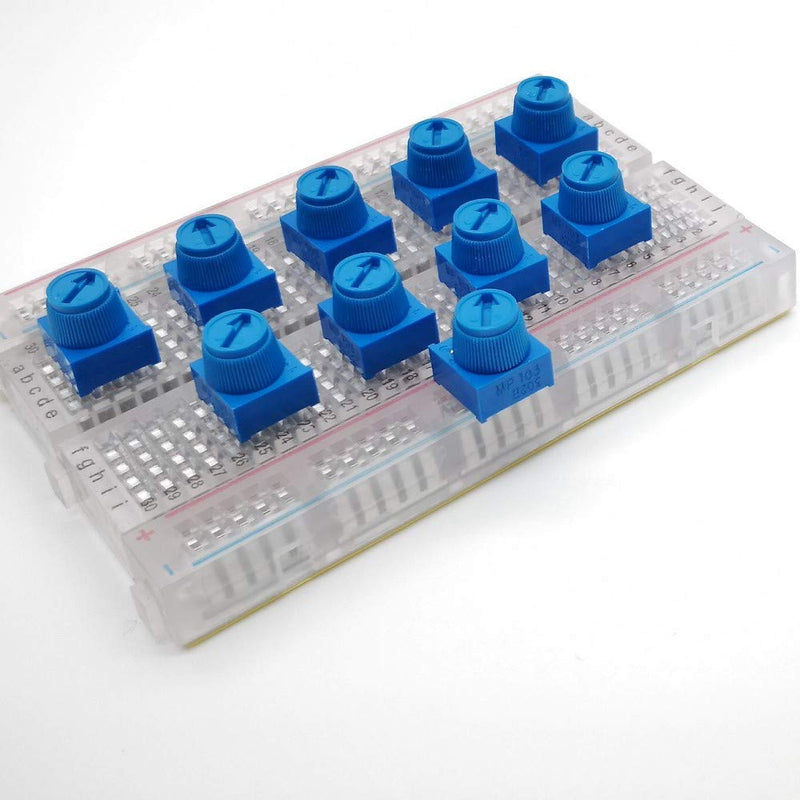 Breadboard Trim Potentiometer with Button 10K for Arduino Pack of 10
