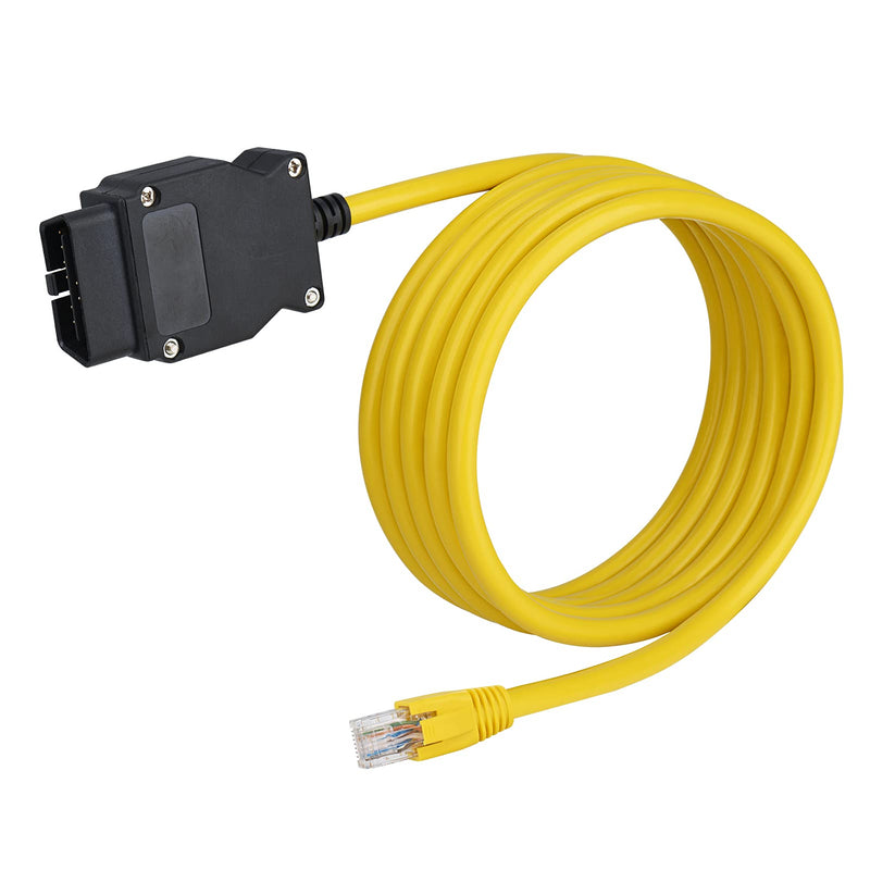 Lightning to Ethernet, 2 in 1 Phone to OBD2,ENET Rj45 Cable ethernet Connector Tools to OBD Interface Cable Coding F-Series 10/100Mbps High Speed,Ethernet Adapter with Charge Port Plug and Play[White] White