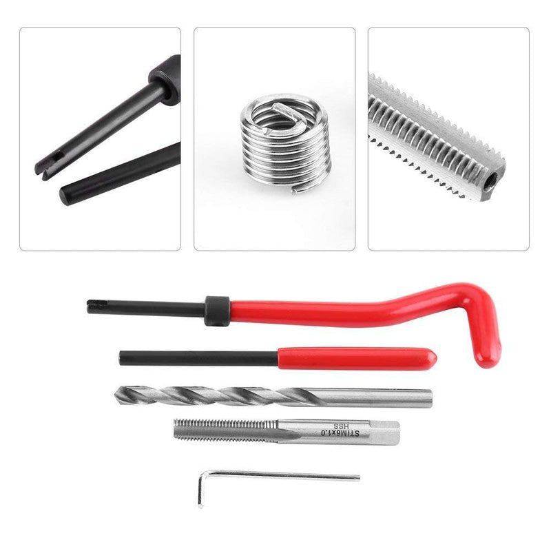 [Australia - AusPower] - Rocaris 30 Pcs Thread Repair Kit, M8 x1.25mm Thread Repair Insert Kit Compatible Hand Tool Set for Auto Repairing 