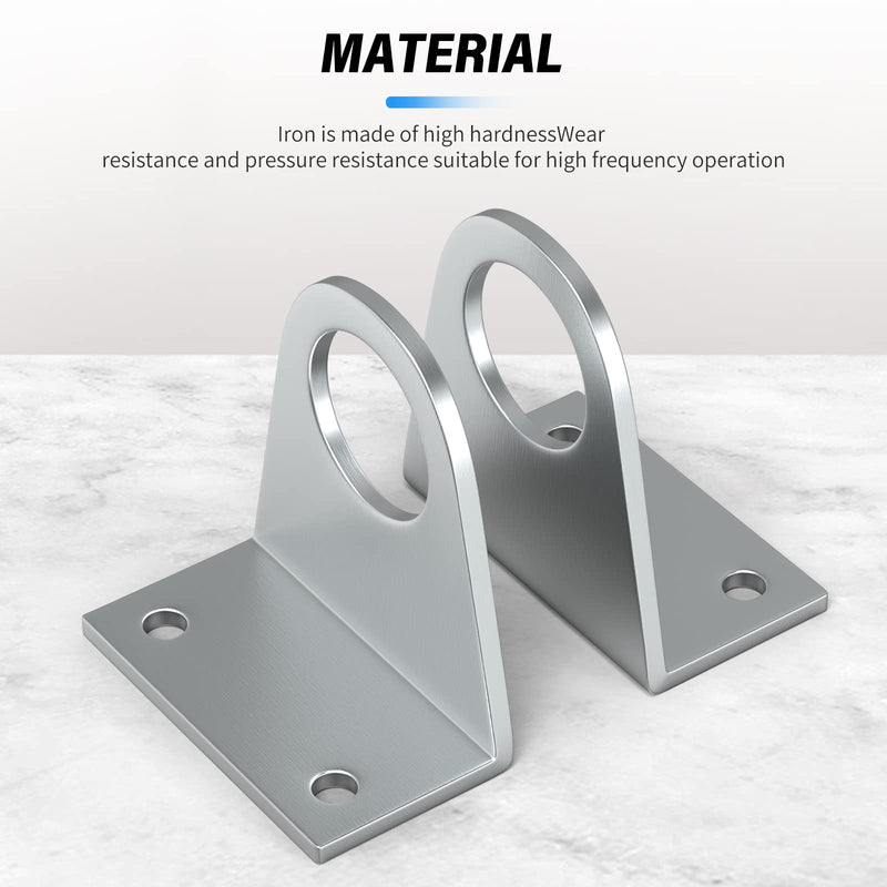 [Australia - AusPower] - TAILONZ PNEUMATIC Cylinder Connecting Rod Splint mounting Bracket 2PCS and nut 2PCS, MA/MAL Pneumatic Parts, Suitable for 20mm,25mm Cylinder Diameter LB tripod-20/25 