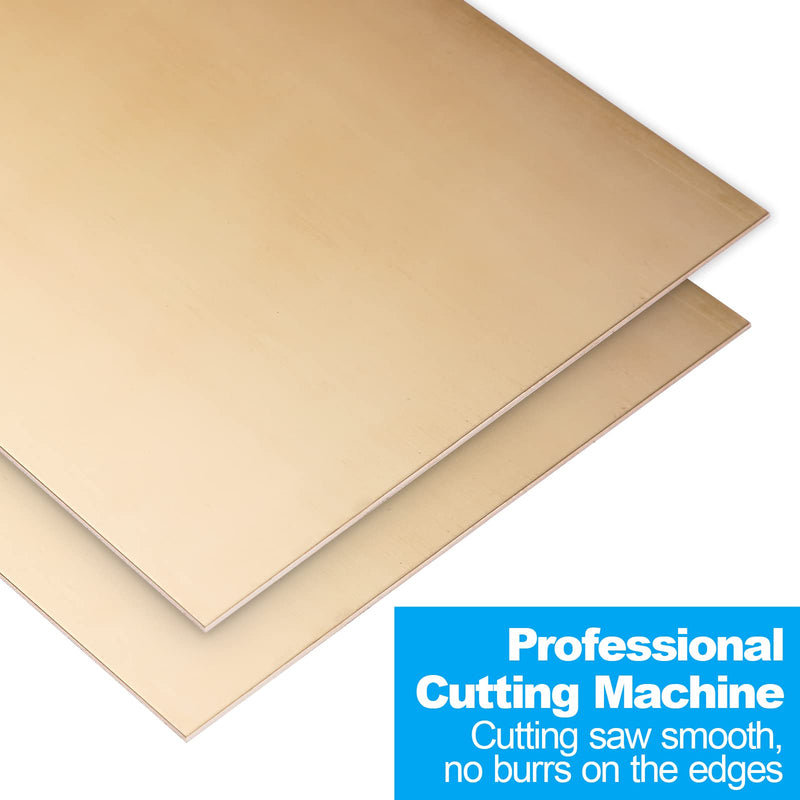 Brass Sheet, Metal Sheets Plates, 12" Length x 6" Width x 0.06" Thickness, 14 Gauge, Brass Plate Sheet 12" Length x 6" Width x 0.06" Thick 1