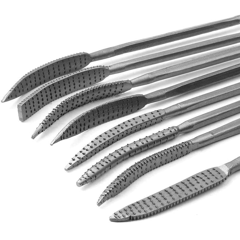 [Australia - AusPower] - CLAHJQX 8pcs Wood Files and Rasps, Wood Carving Kit, Double Ended Riffler Rasp Set, Special Shaped File Set for Woodworking 