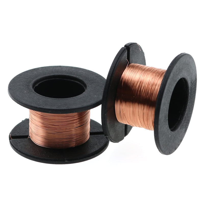 [Australia - AusPower] - Magnet Wire LUORNG 2pcs Copper Wire Magnet Winding Wire 0.1mm Diameter 10 Meters Length Copper Soldering Wire Maintenance Jump Line DIY Electromagnet Technology Making 