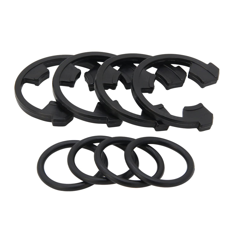 [Australia - AusPower] - (4+4PCS) 3/4" Water Softener Clip and O-Ring Kit Compatible with GE Kenmore Eco Pure Eco Water Softener, Replace Parts for 7116713 and 7170288 