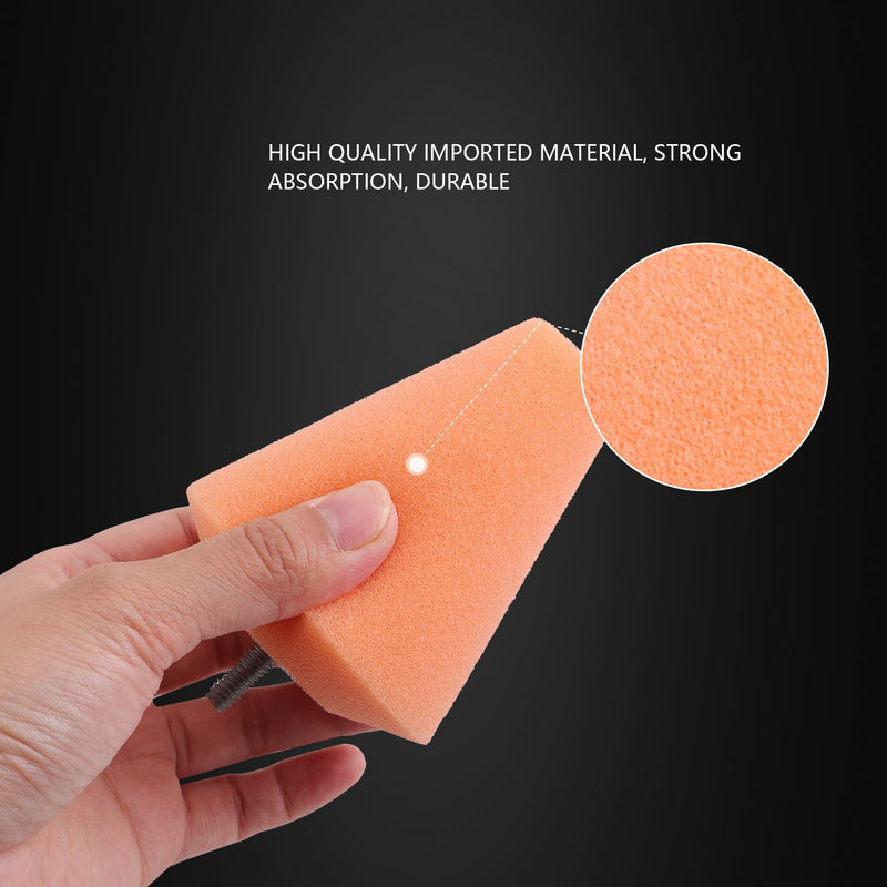 Polishing Cone, SPTA Car Wheel Hub Drill Buffing Sponge Pads Kit, Polishing Ball, 5 Pack Car Buffers and Polishers Kit, Attaches to Standard Household Drill