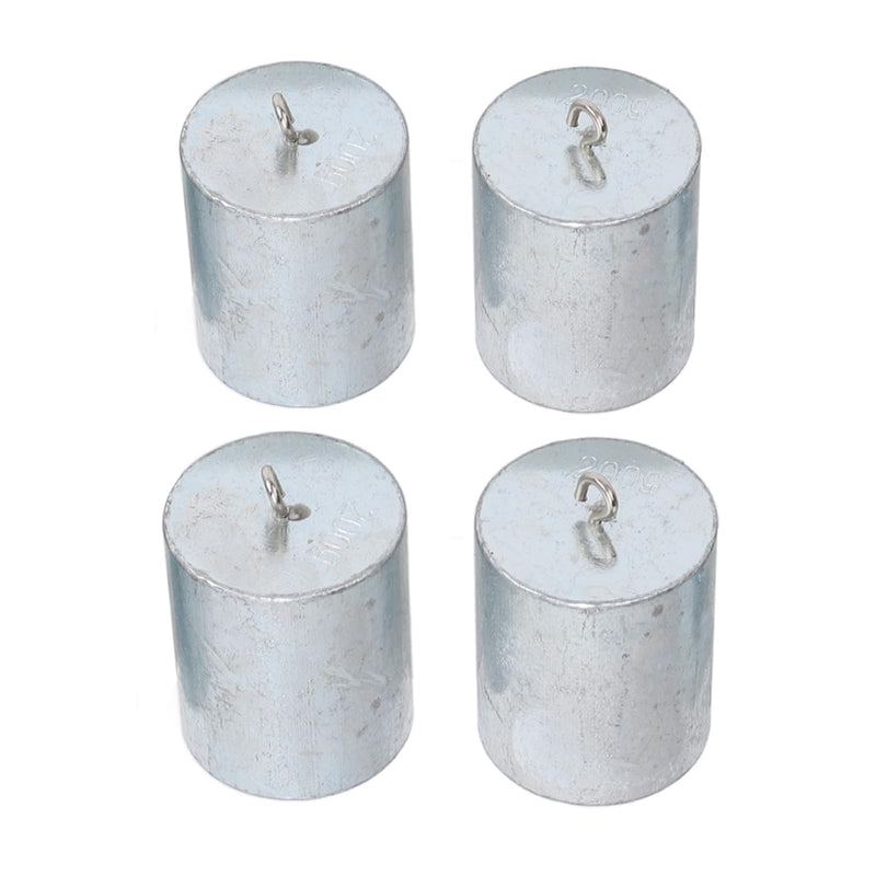 4 Pieces Calibration Weights, 200G Scale, Calibration Weight Set with Hanger, 4 Pieces 50G Calibration Weights Made of Chrome Plated Steel with Hook and Storage Box for Digital Scales