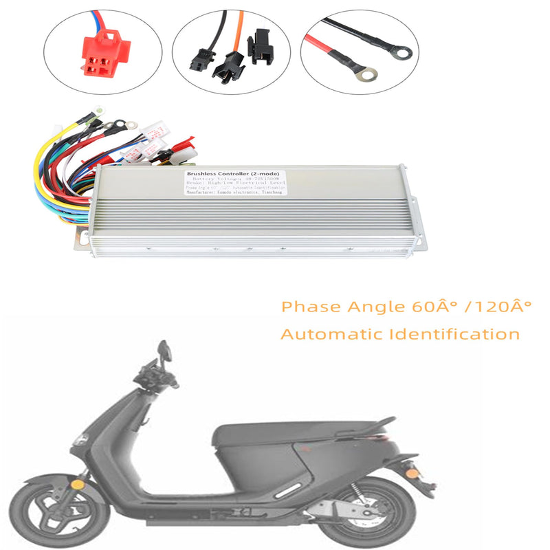[Australia - AusPower] - WFLNHB 48/72V 1500W Brushless DC Electric Motor Speed Control Box(2-mode) Replacement for Electric Bicycle Scooter Square Wave Controller 