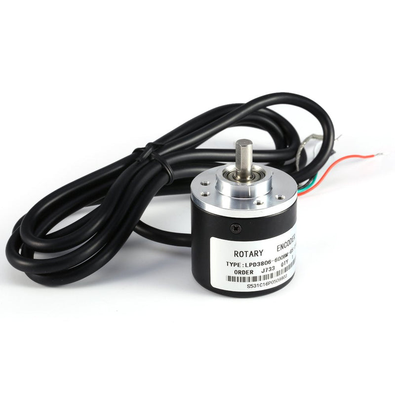 [Australia - AusPower] - Incremental Encoder, Optical Incremental Encoder, 600P R, Optoelectronic Incremental Encoder, 5 V - 24 V, From 2 Phases, Shaft 6 mm 