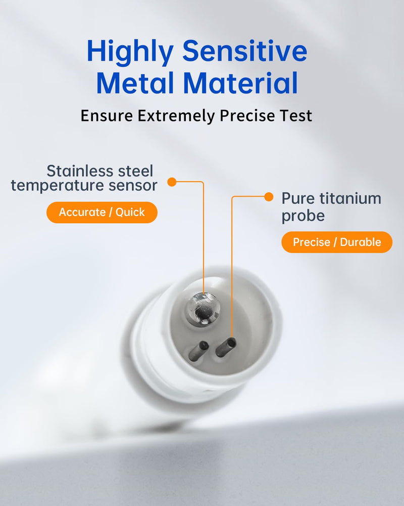 [Australia - AusPower] - 4 in 1 TDS Meter, 0-9999 PPM, Water Tester for Drinking Water, TDS Water Tester/EC/Temp(℃,℉), Pure Titanium Probe, High Precision Pen-Style Water Quality Meter, Ideal for Digital Water Quality Tester 0-9999ppm 