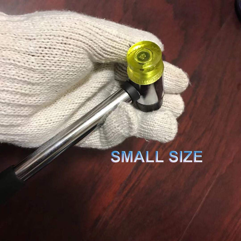 [Australia - AusPower] - Small Rubber Mallet Hammer, Double-Faced Rubber Hammer for Jewelers Kid or women Usage or Light Tapping Work Non-Slip 1 Small Without Replacement Tip 