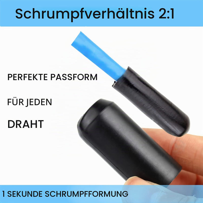 Heat Shrink Tube Heat Shrink Caps 30 mm Warm Shrink End Cap Waterproof Insulation Protection for Cable End Pack of 4 (30 mm)
