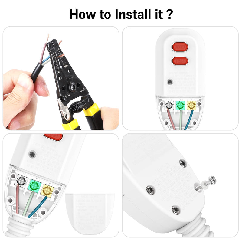 [Australia - AusPower] - GFCI Replacement Plug Assembly Auto Reset 15 Amp 3 Prongs, 5 Years Warranty, Ground Fault Circuit Interrupter Safety Plug for Pressure Washer, Hot Tub, Air Conditioner, Hair Dryer White 15Amp 3Prongs 