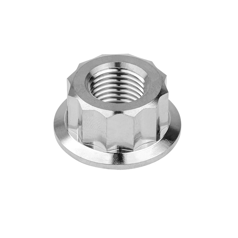 [Australia - AusPower] - Titanium M5 M6 M10 12-Point Flange Nut for Motorcycle Car Modification Pack of 6 (M8 Pitch 1.25mm, Normal Titanium) M8 Pitch 1.25mm 