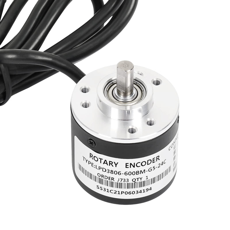 Signswise 600p/r Incremental Rotary Encoder DC5-24V Wide Voltage Power Supply 6mm Shaft | 600 pulses/revolution, wide voltage range, 6mm shaft, versatile for machines & controllers