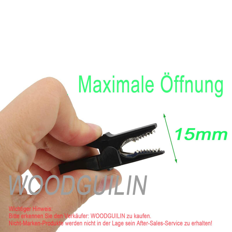 [Australia - AusPower] - WOODGUILIN 5 Pairs Fully Insulated Alligator Clips 30A Safety Test Alligator Clip with Banana Socket Test Clamp for Automotive, Electrical Testing, 4mm Banana Plug Connector (Red+Black) 
