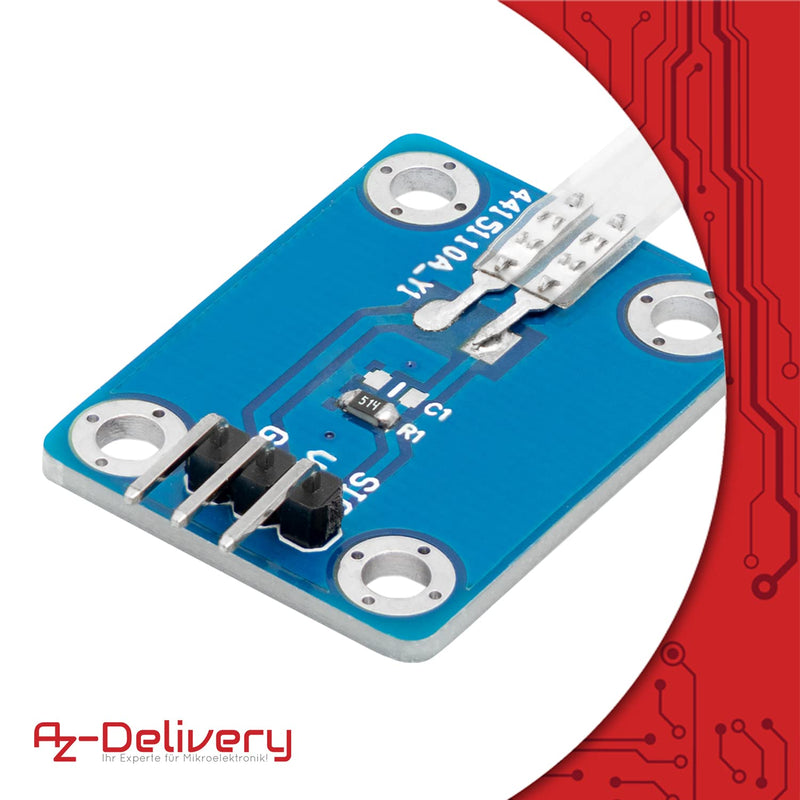 AZDelivery Film Force Sensitive Resistance Flexible Thin Film Pressure Sensor 3.3 / 5 V Analogue Pressure Detection Precise Resistance Force Sensor 1