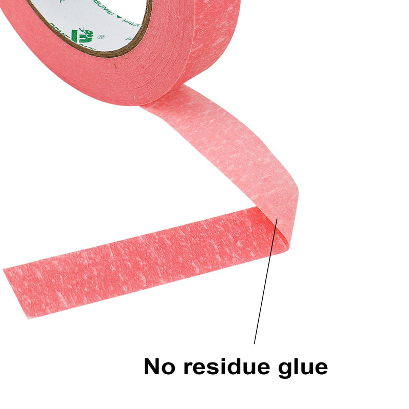 BOMEI PACK 6 Pack Pink Painters Tape, 0.94" x 30yds, Premium Painting Masking Tape, Clean Release Paper Tape for Home and Office