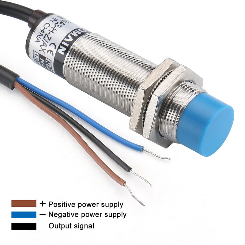 Baomain 1-10mm Capacitance Proximity Sensor Switch NPN NC (Normally Closed) DC 10-30V 200mA M18 3-Wire LJC18A3-H-Z/AX