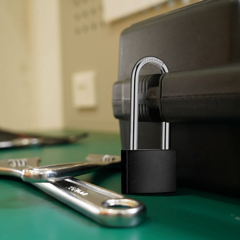 [Australia - AusPower] - Aluminum Padlock with Key, 2-1/2 Inch Long Shackle Pad Lock with 2 Keys? Lock and Key for Outdoor Fence? Sheds, Storage Unit, Gate, Toolbox,Trailer?Garages?2 Pack Black*2LS 