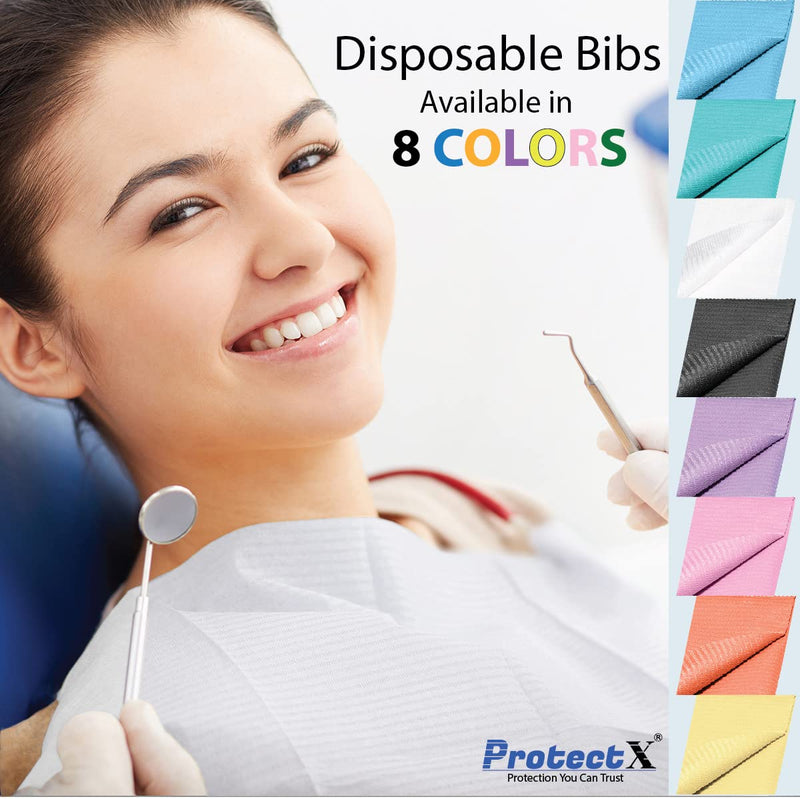 [Australia - AusPower] - ProtectX 50Pcs Disposable Dental Bibs White 13"x18", 3 Ply Waterproof Tattoo Bib Sheet, High Absorbent Nail Salons Tray Cover and Table Cover Supplies, Upgraded Quality 50 