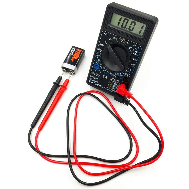 [Australia - AusPower] - JZK DT-830D Black Digital Multimeter Voltmeter Ammeter Digital LCD Multimeter, AC DC Rods with diode 