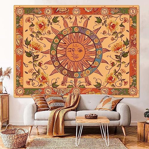 Kanuyee Blacklight Skull Tapestry Wall Hanging Tapestry Neon Tapestries For Bedroom Skeleton Horror tapestry UV Room Decor Skull2 36×48 Inches 48"L x 36"W Yellow