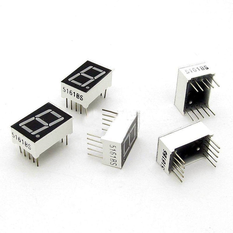 [Australia - AusPower] - Oiyagai 10 Pcs Common Anode 10-Pin 1 Bit 7 Segment 0.56" Red LED Display Digital Tube 