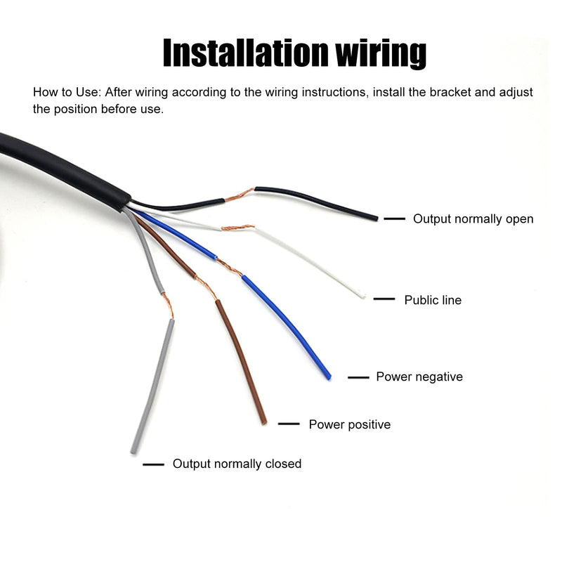 [Australia - AusPower] - Photoelectric Sensor Switch, AC 24-240V BEN5M-MFR Photoelectric Beam Sensor with 5 Meter 197" Detection Distance, for Light Door Industrial Factory Garage Applicable to All Objects 
