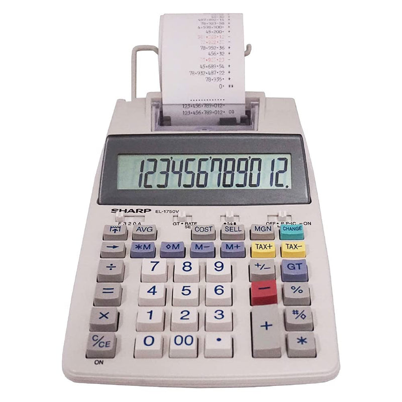 [Australia - AusPower] - Sharp SH-EL1750V Printing Calculator, Black/Red 