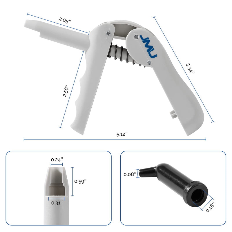 [Australia - AusPower] - JMU Dental Composite Gun Dispenser Applicator Autoclavable, Comes with 5 Unidose Copsules Cartridge Tips, Plastic Caps 